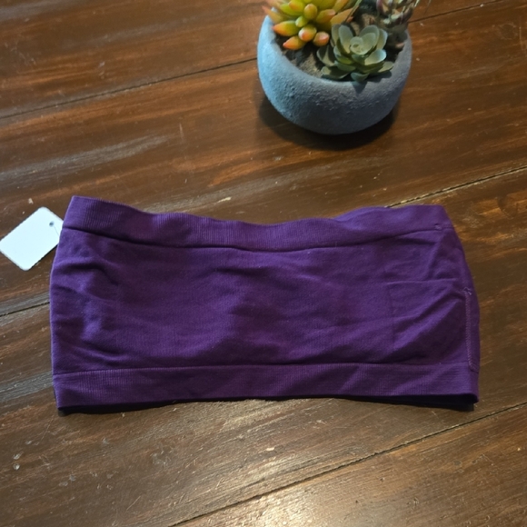 Purple Strapless Bandeau Top #842 - Picture 3 of 6